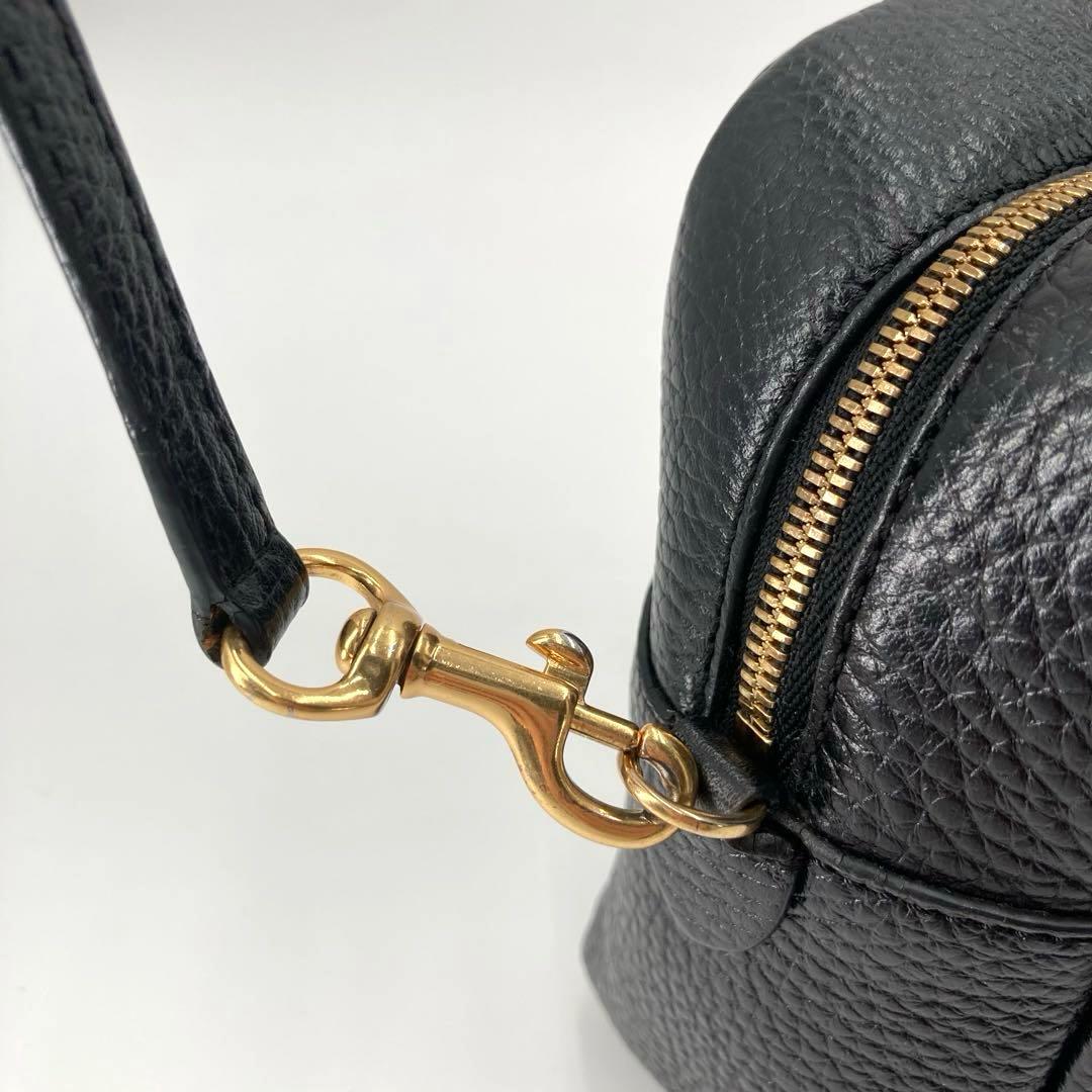 美品✨J&M DAVIDSON カメラバッグ レザー ショルダー シボ革 黒