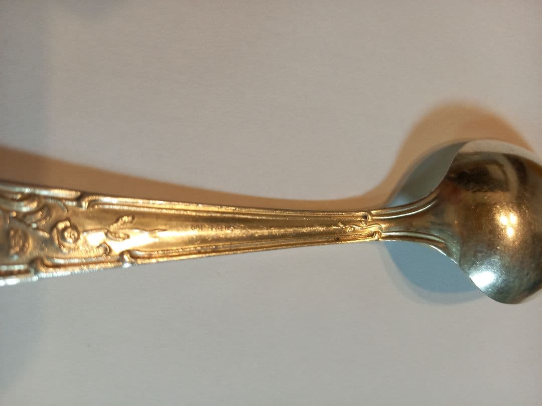 純銀スプーン ドイツ語『SILBER100』刻印 サイズ=カレースプーン大き目