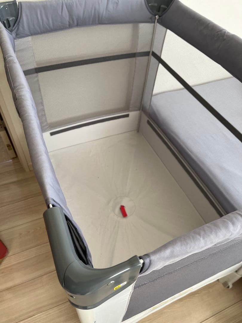 【12/16まで】Aprica　ココネルエアーAB　グレーベアー　ベビーベッド