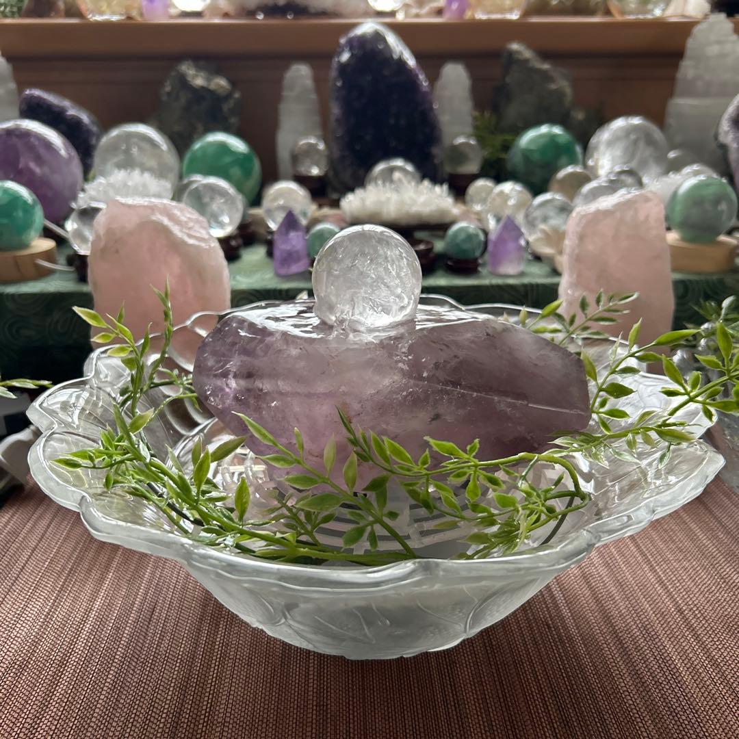 ✨破格✨絶品‼️アメジスト☆噴水☆天然石☆ファウンテン☆秘蔵品⭐︎高さ17㎝⭐︎レア⭐︎