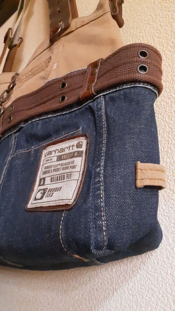 デニムリメイク★★★OUOUTDOOR VINTAGE 肩掛けトート&腰袋付き