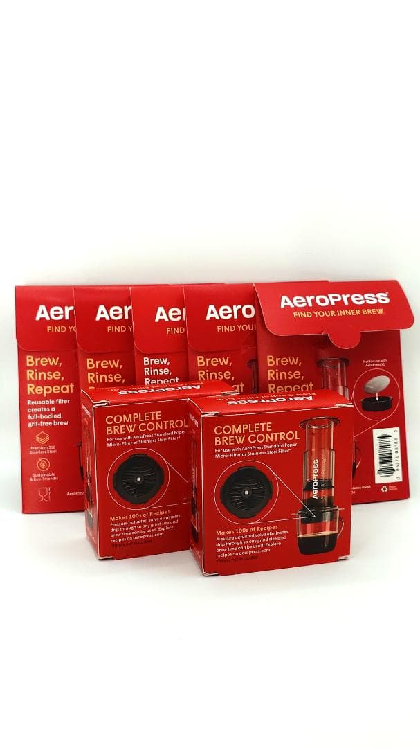 Aeropress ステンレスフィルター5個＆フィルターキャップ2個セット