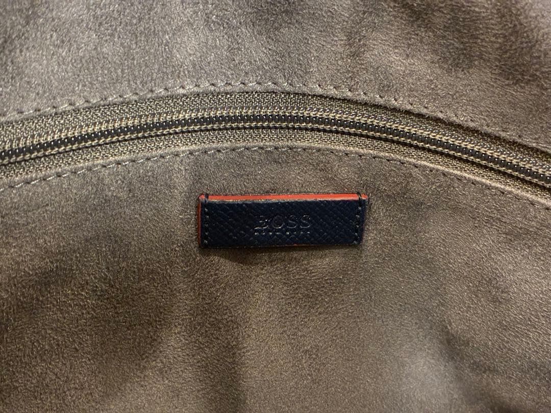 HUGO BOSS ビジネスバッグ ブリーフケース レザー イタリア製 ネイビー