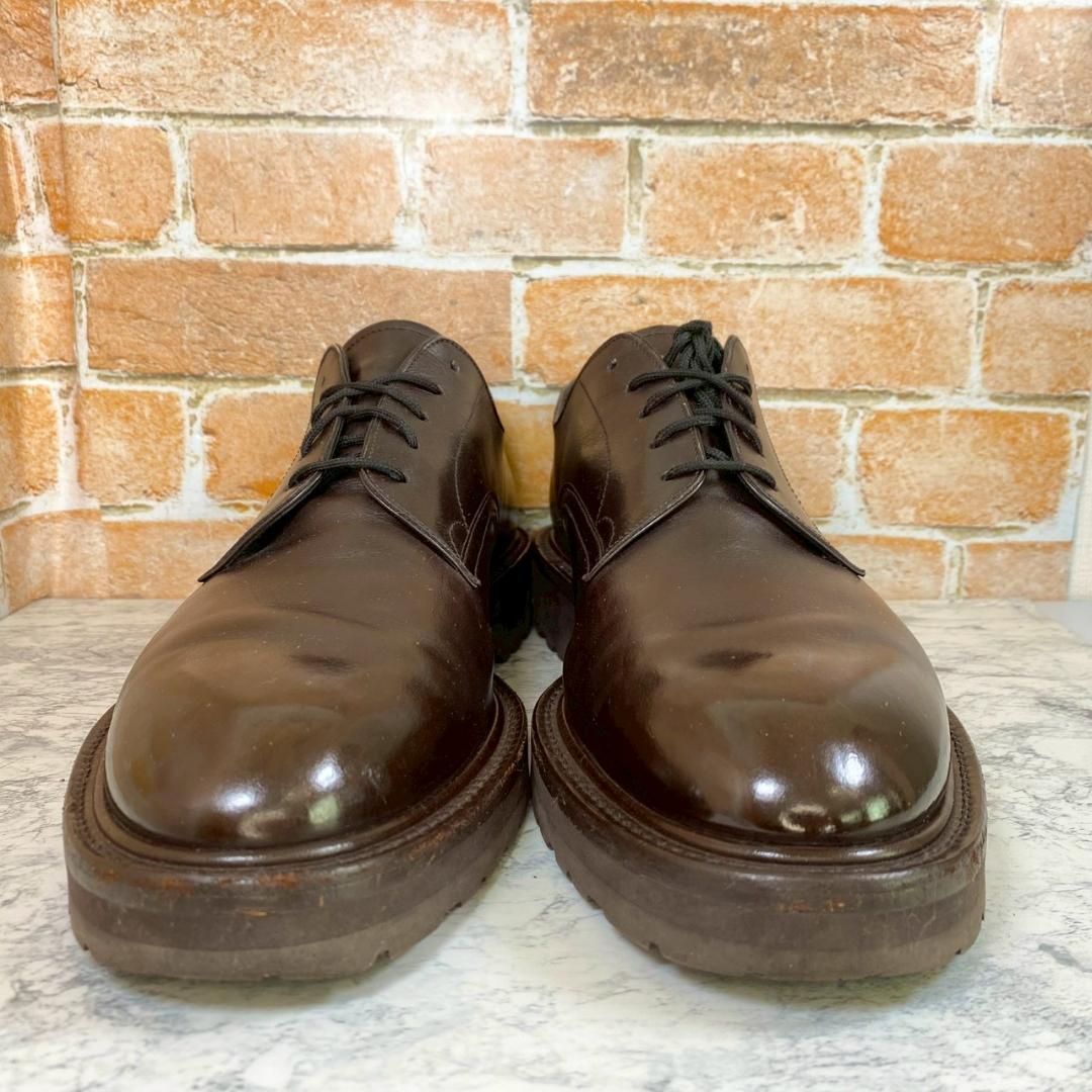 【人気メンズブランド革靴】WH ダークブラウン　プレーントゥ　85　27.0㎝