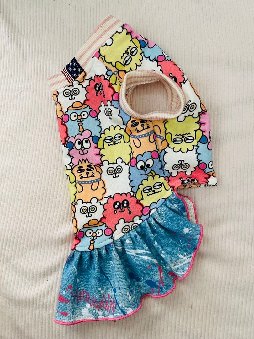 犬服ハンドメイド　タンクトップ(ちゃろん)