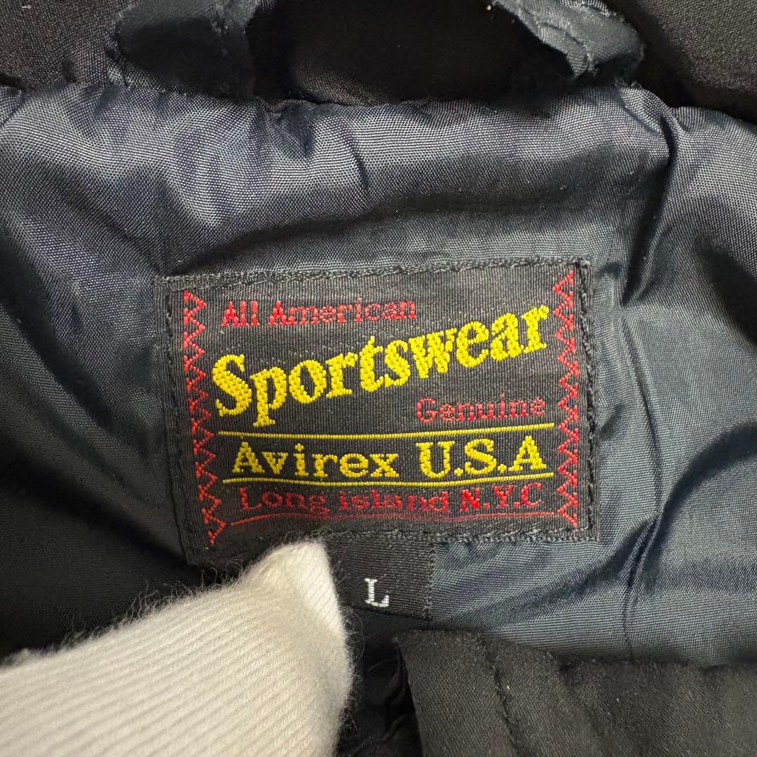 AVIREX アヴィレックス ダウンジャケット 中綿 アーチロゴ 刺繍 ワッペン