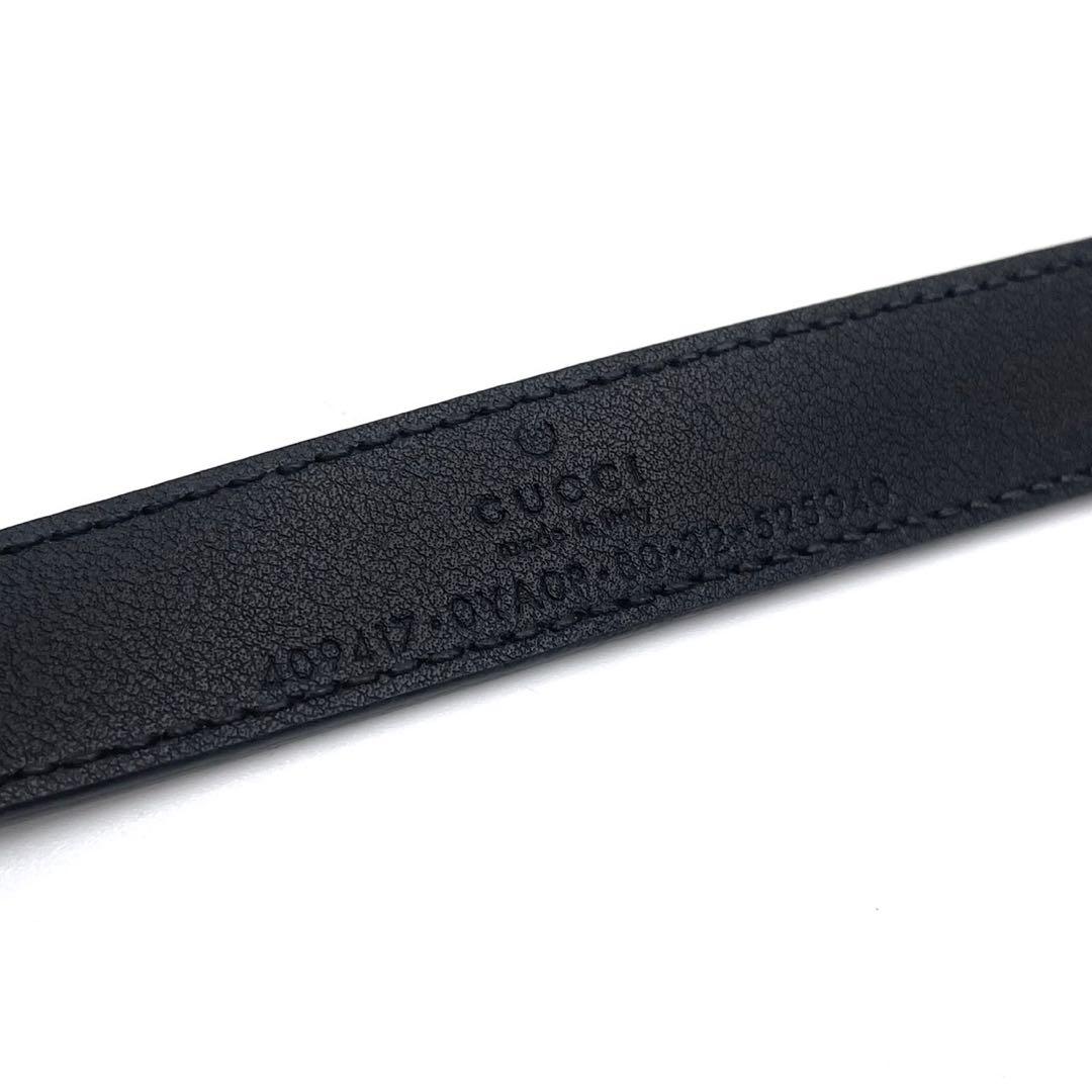 【極美品✨】グッチ GGマーモント ベルト バックル シルバー レディース 黒