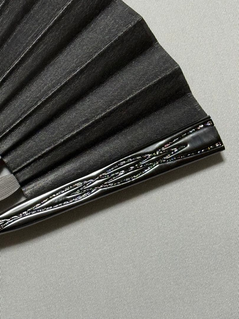 扇子　33cm 十松屋福井扇舗　波濤日輪図　負修羅扇　桐箱　仕舞扇　能楽　着物