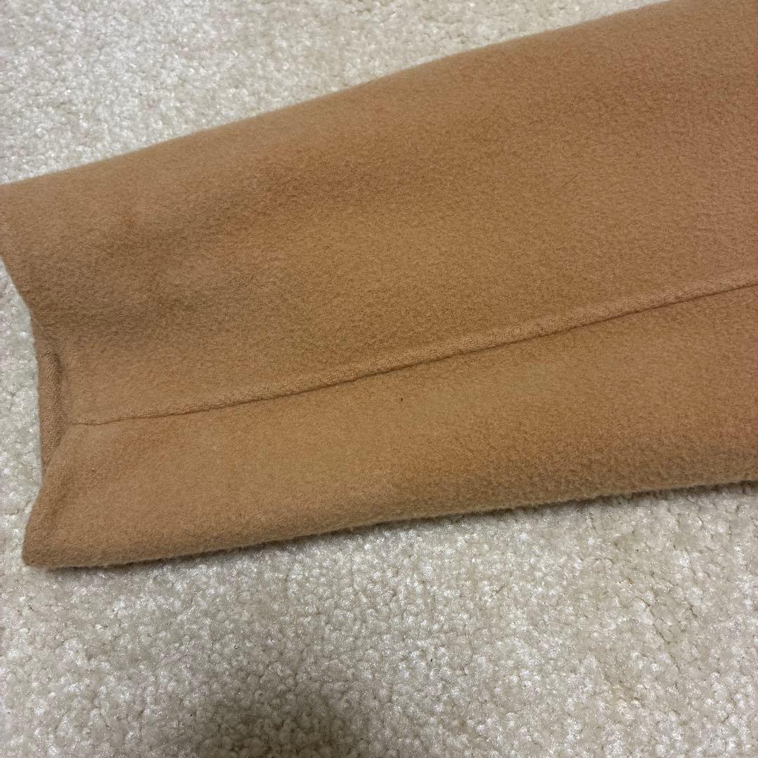 ノーカラーウールリバー明るめキャメルジャケット 3.6