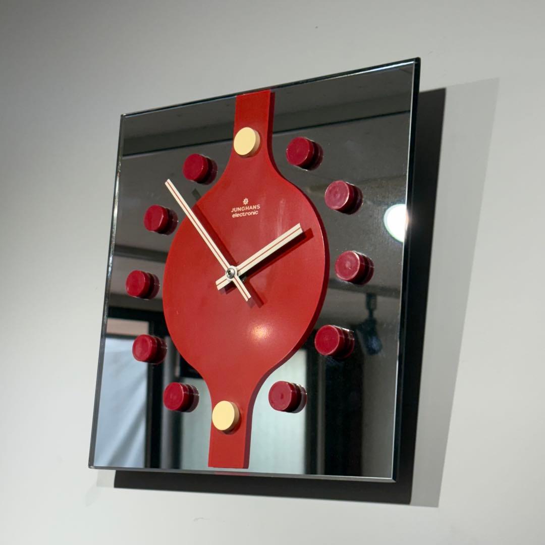 JUNGHANS 70' ヴィンテージ　ミラーフェイスクロック　壁掛時計