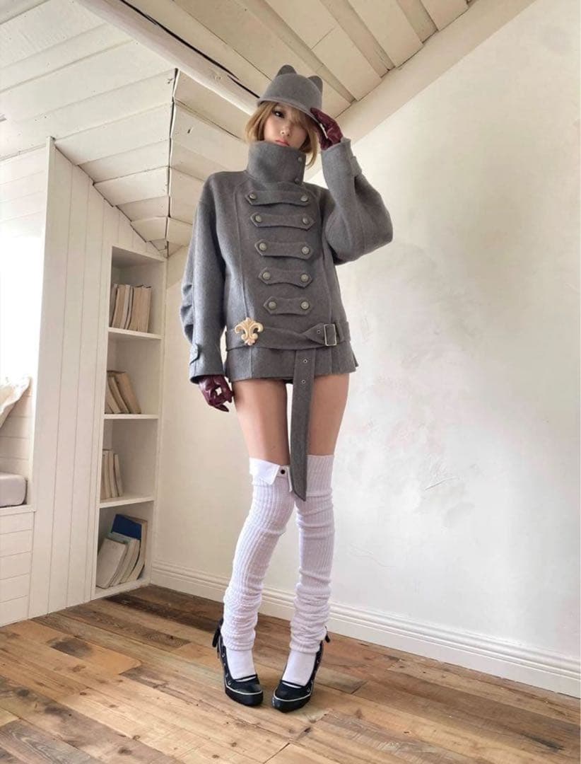 nit alcove ダブルフェイス ウールコート ハンドステッチ ベルト付き