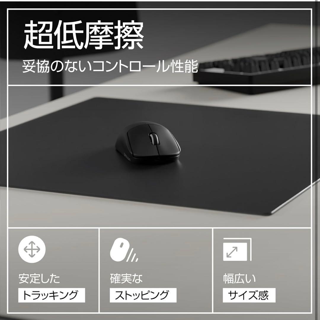 WALLHACKガラスマウスパッド SP-004 ゲーミングマウスパッドブラック