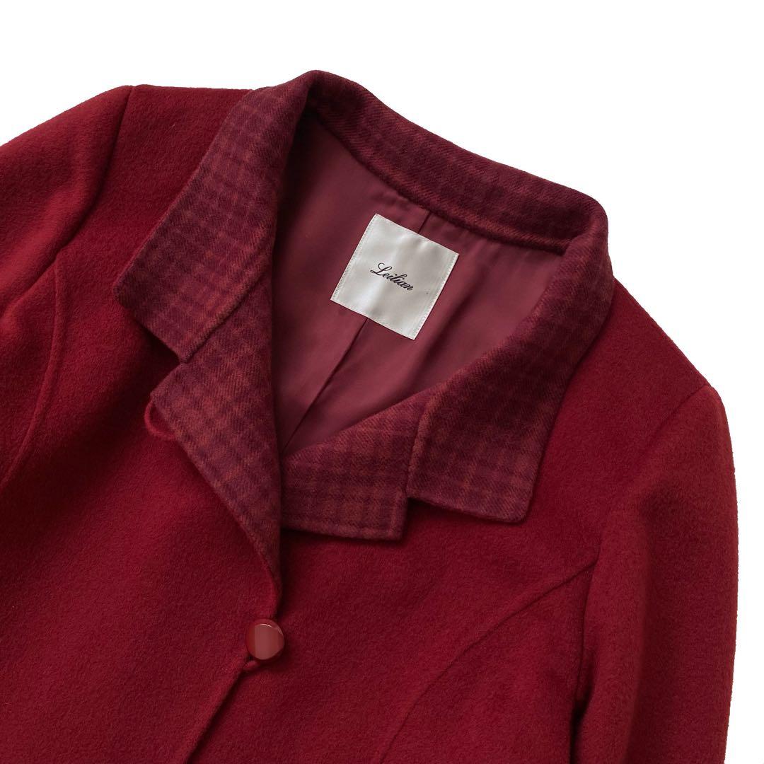 美品 Leilian レリアン カシミヤ100% ハーフ コート 9 近年モデル