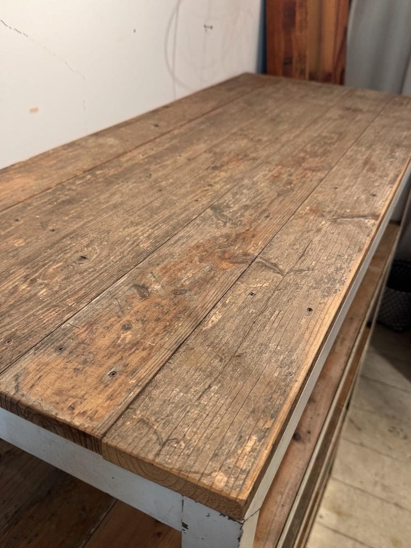 古材 オープンシェルフ アイアン スチールラック ヴィンテージ ホワイトペイント