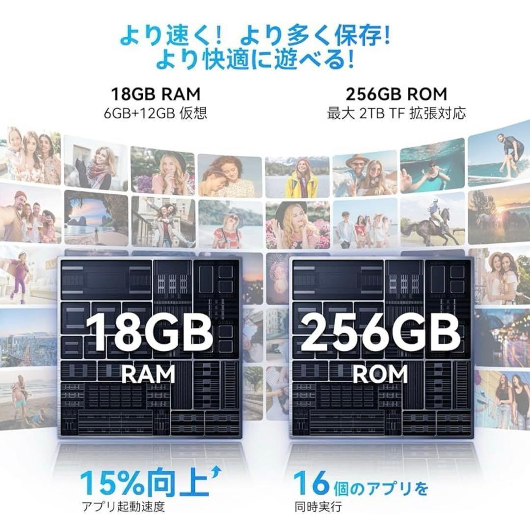【新品】SIMフリー スマホ Android15 18GB+256GB+2TB