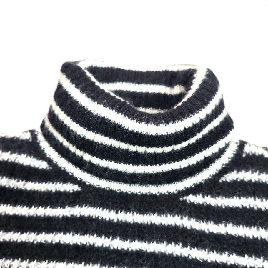 SaintLaurent サンローラン　ボーダー　メンズ　タートルネック　ニット