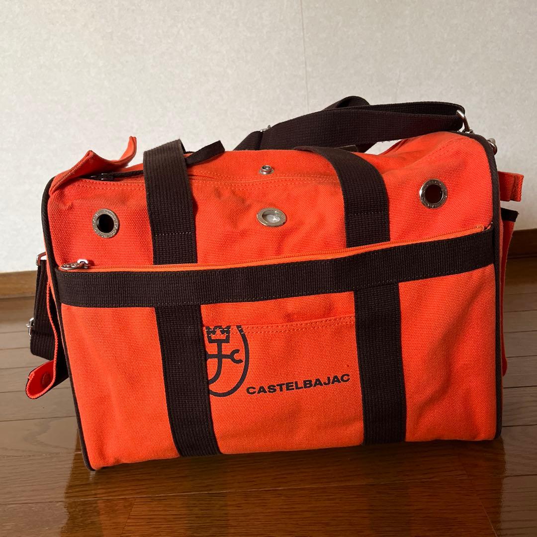 CASTELBAJAC キャリーバッグ オレンジ 犬用品 ペットキャリーバッグ