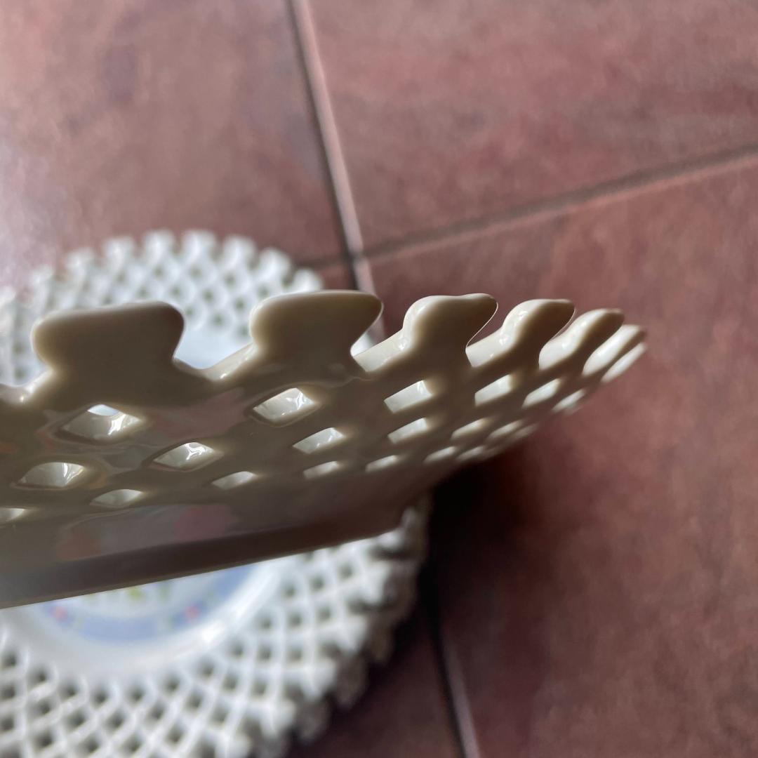 未使用）計11枚 大皿1/平皿5/深め取皿5 ケイトマイアンヌ 網透かし