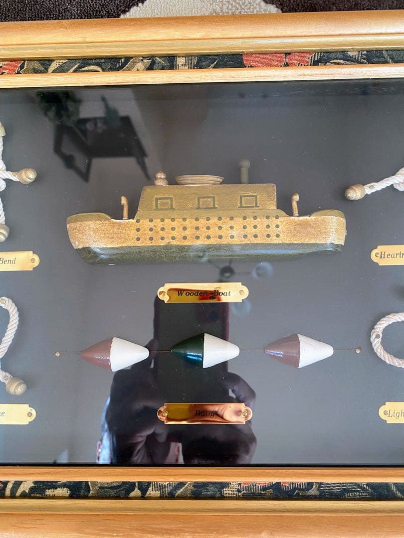 マリンロープ 結び 標本 額入り マリン 船舶 ヴィンテージ風 インテリア