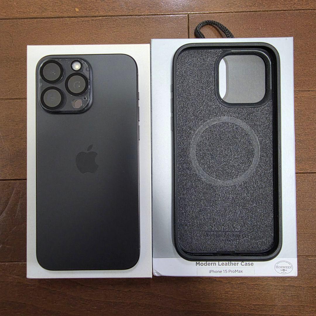 iPhone 15 pro Max 256GB NOMAD レザーケース付