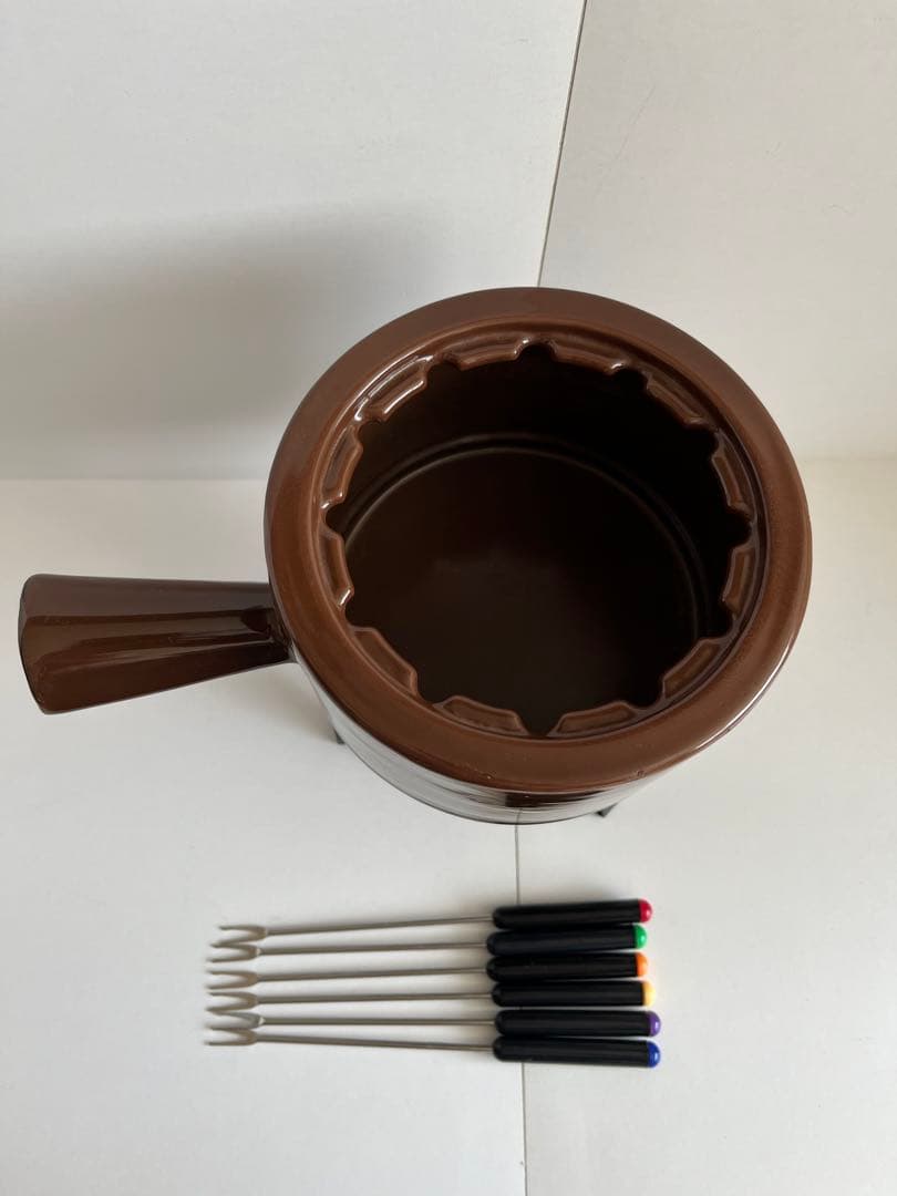 希少　廃盤　ヴィンテージ ストウブ　フォンデュ鍋　チョコレート色