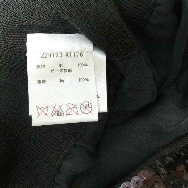 【極美品】グッチ コレクションライン 総スパンコール ニットワンピース L 黒