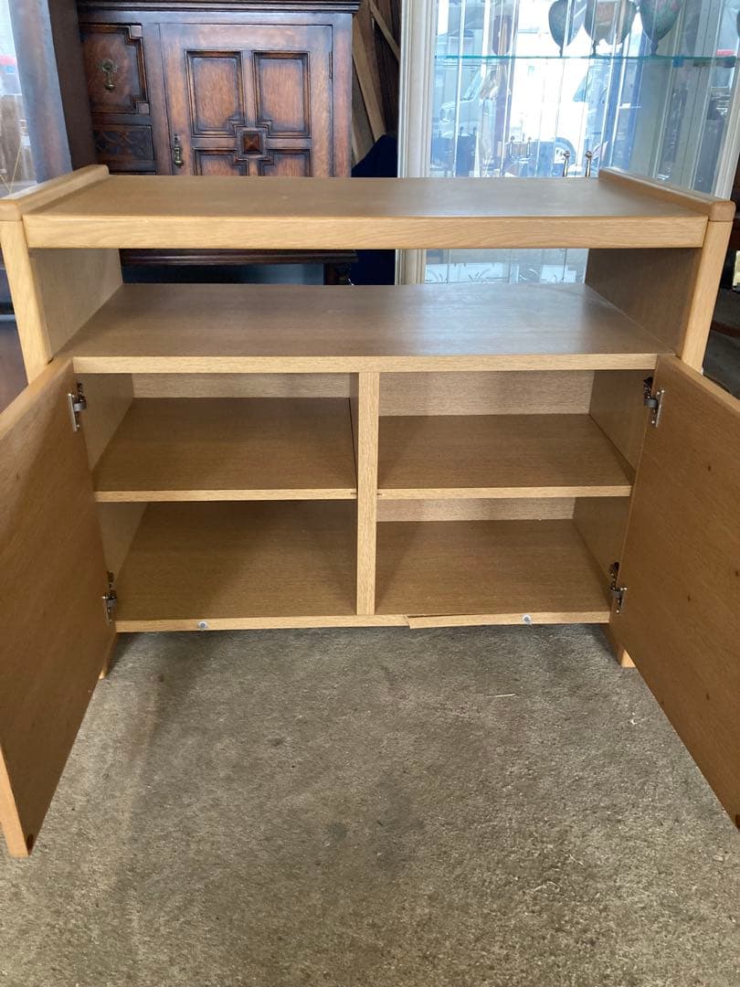 浜本工芸　キャビネット　収納扉付き　プリンター、電話台等　コンセント6口付き