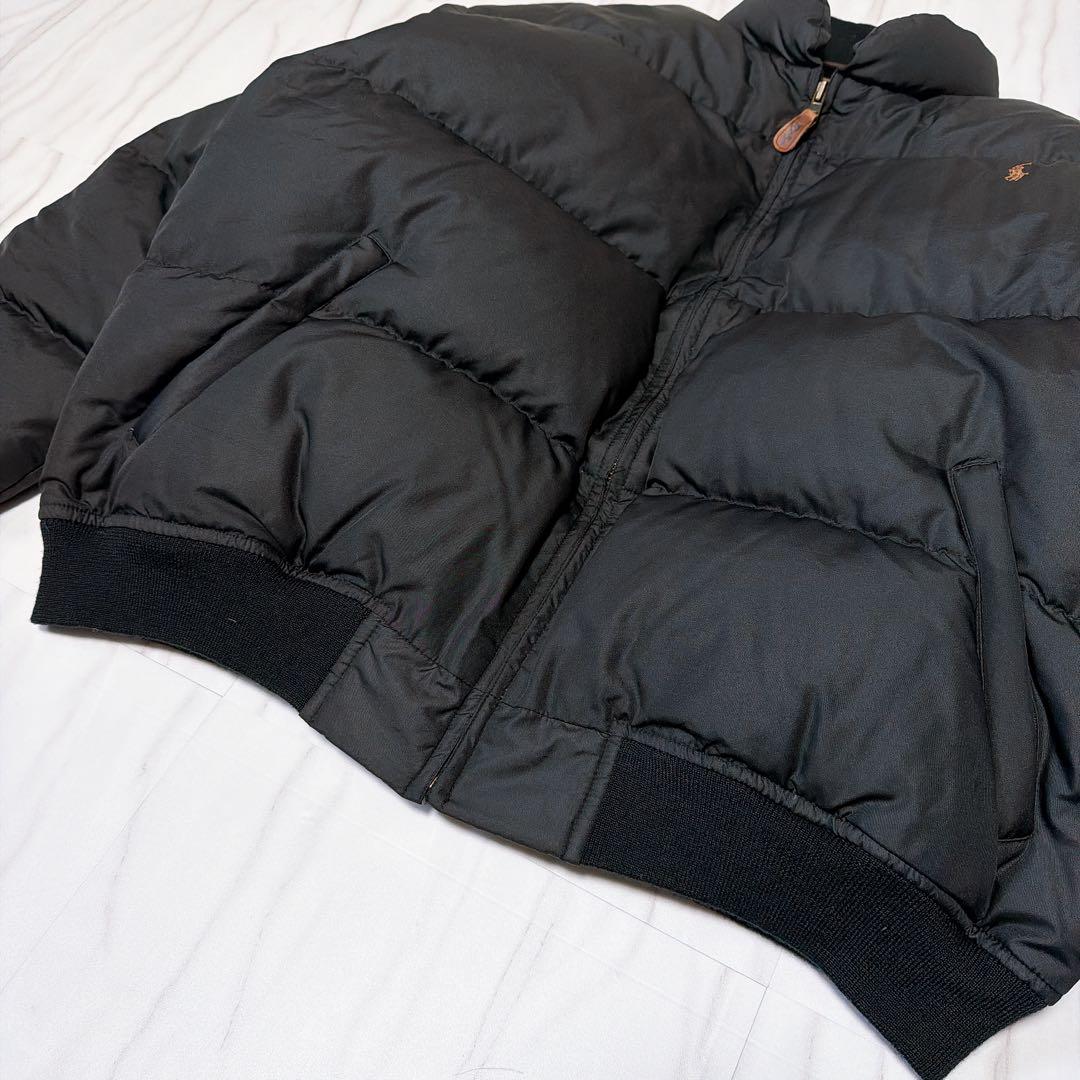 ポロバイラルフローレン ダウンジャケット ヌプシ ホースロゴ 90s 黒 M