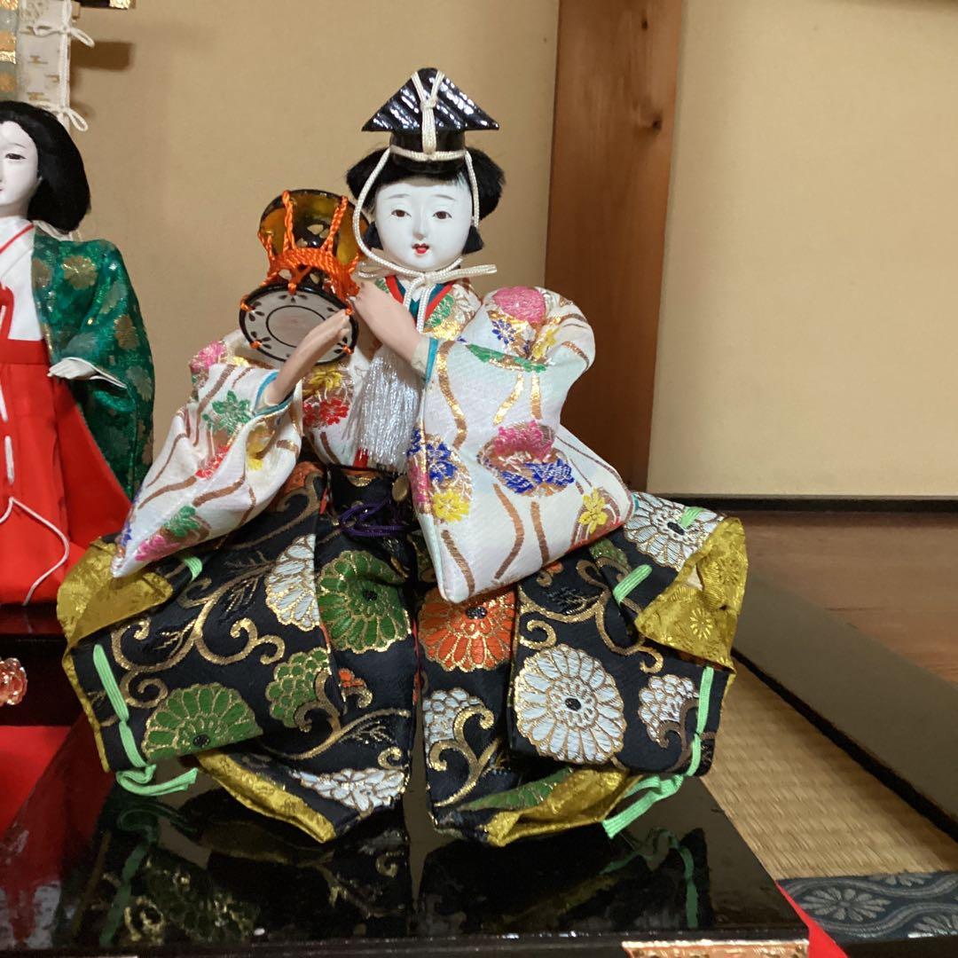 O-36 竹原文楽　ひな祭り 雛人形セット　三人官女と五人囃子