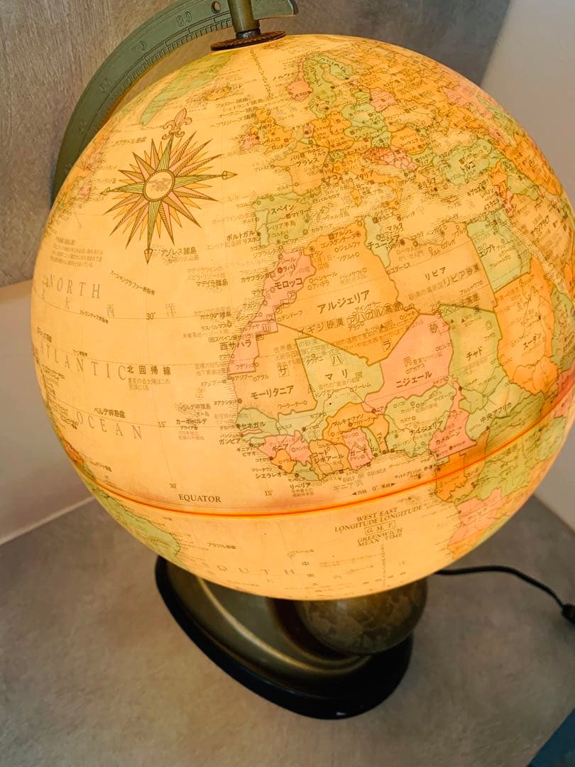 高級　地球儀（現代地図　日本語版）　中古