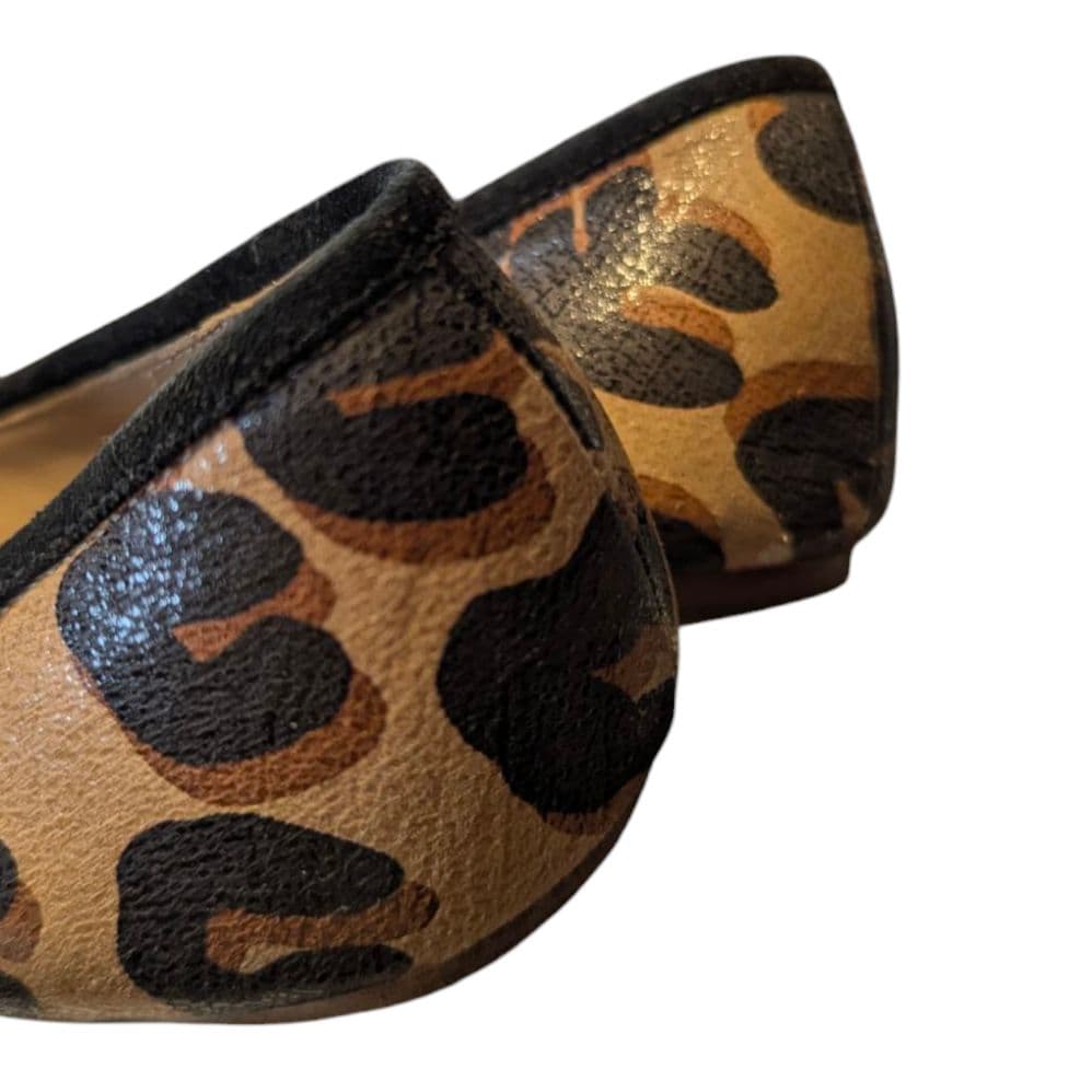 LOUIS VUITTON フラットパンプス LVキューブ レオパード　23.5