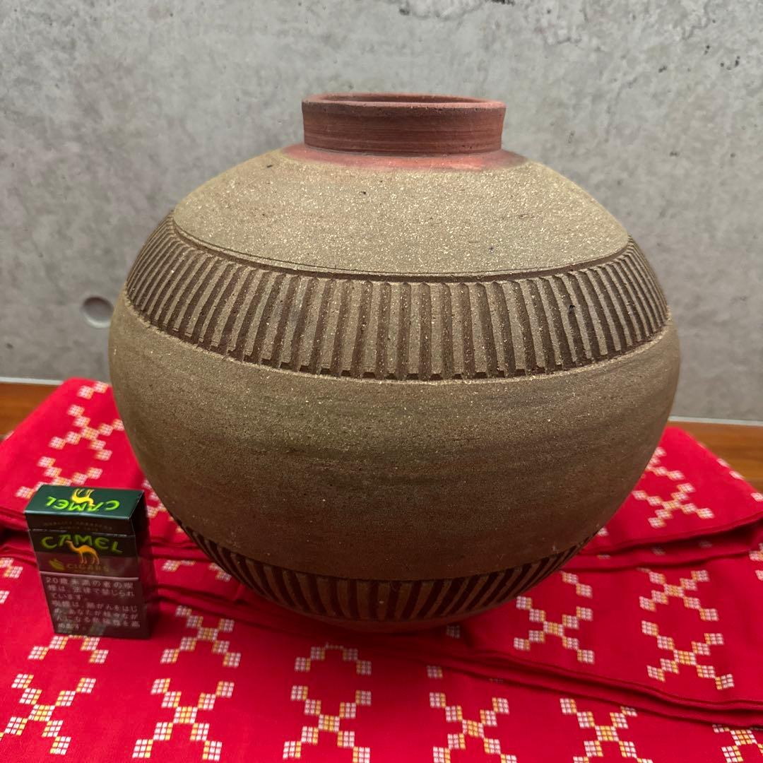 壺屋焼.素焼き.大壺