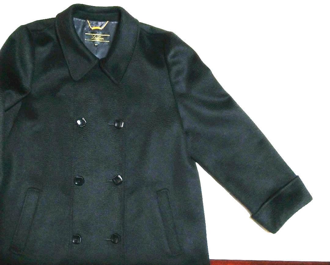 レリアン　カシミヤ100％　ダブルコート　ピーコート　13＋　黒【着用３回程度】