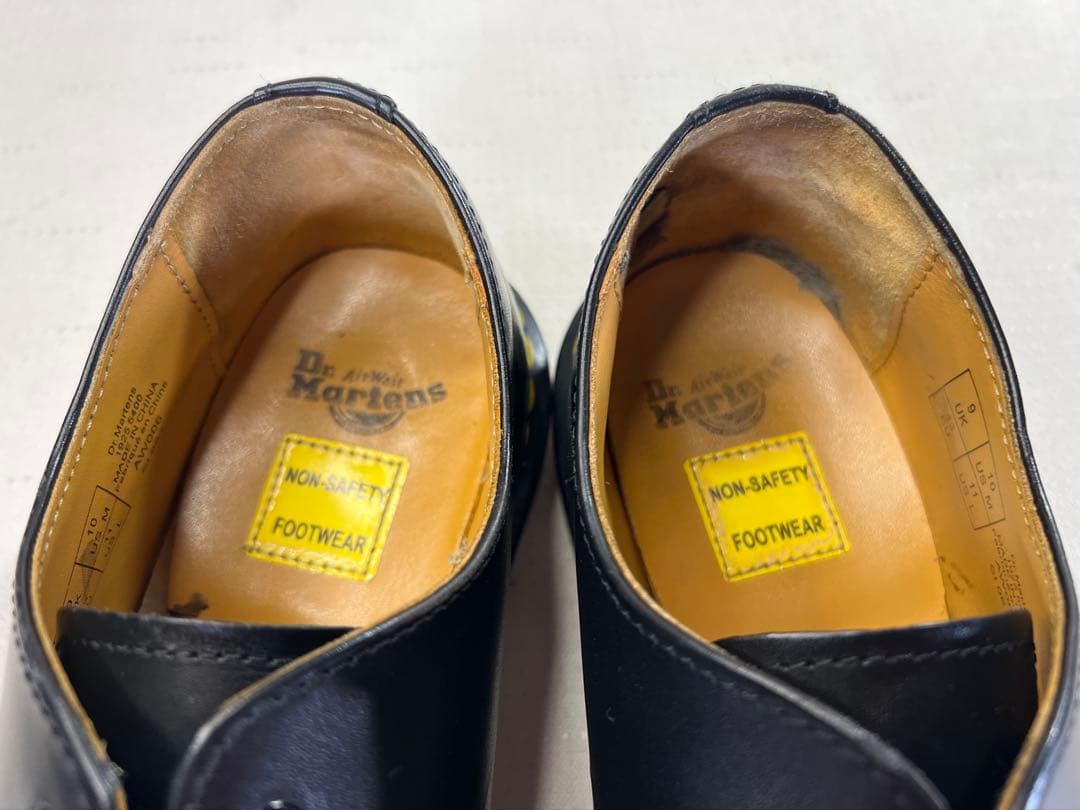 UK9_28cm Dr.Martens スチールトゥ 3EYESHOE 3ホール