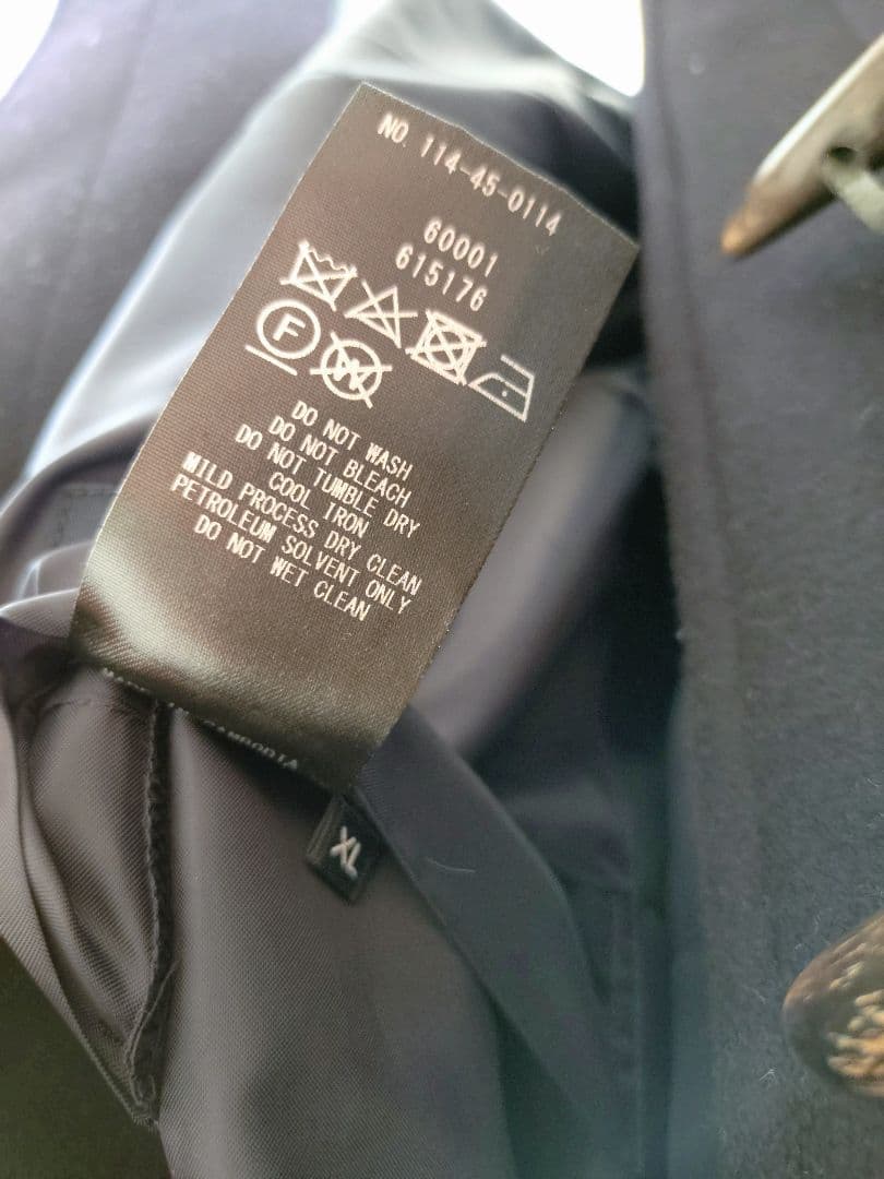 【美品】SHIPS ダッフルコート ネイビー フード付き