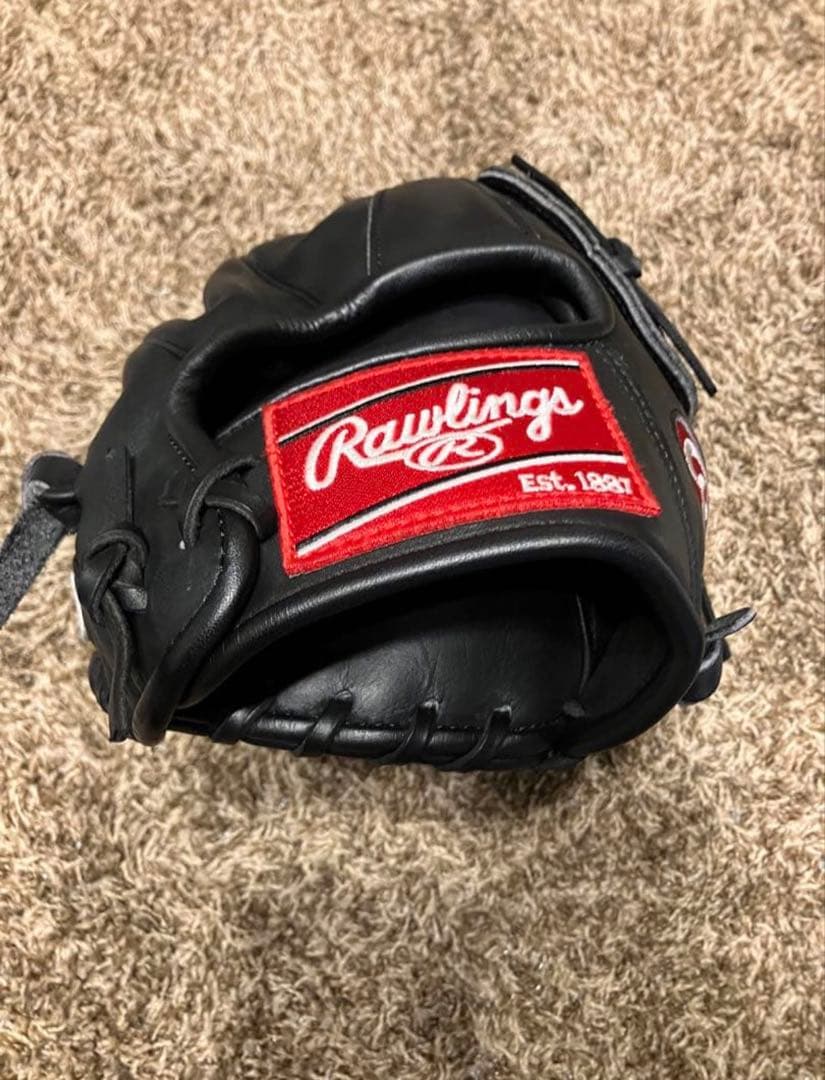 [即戦力] 内野手 小ユニ Rawlings 硬式野球グローブ 黒