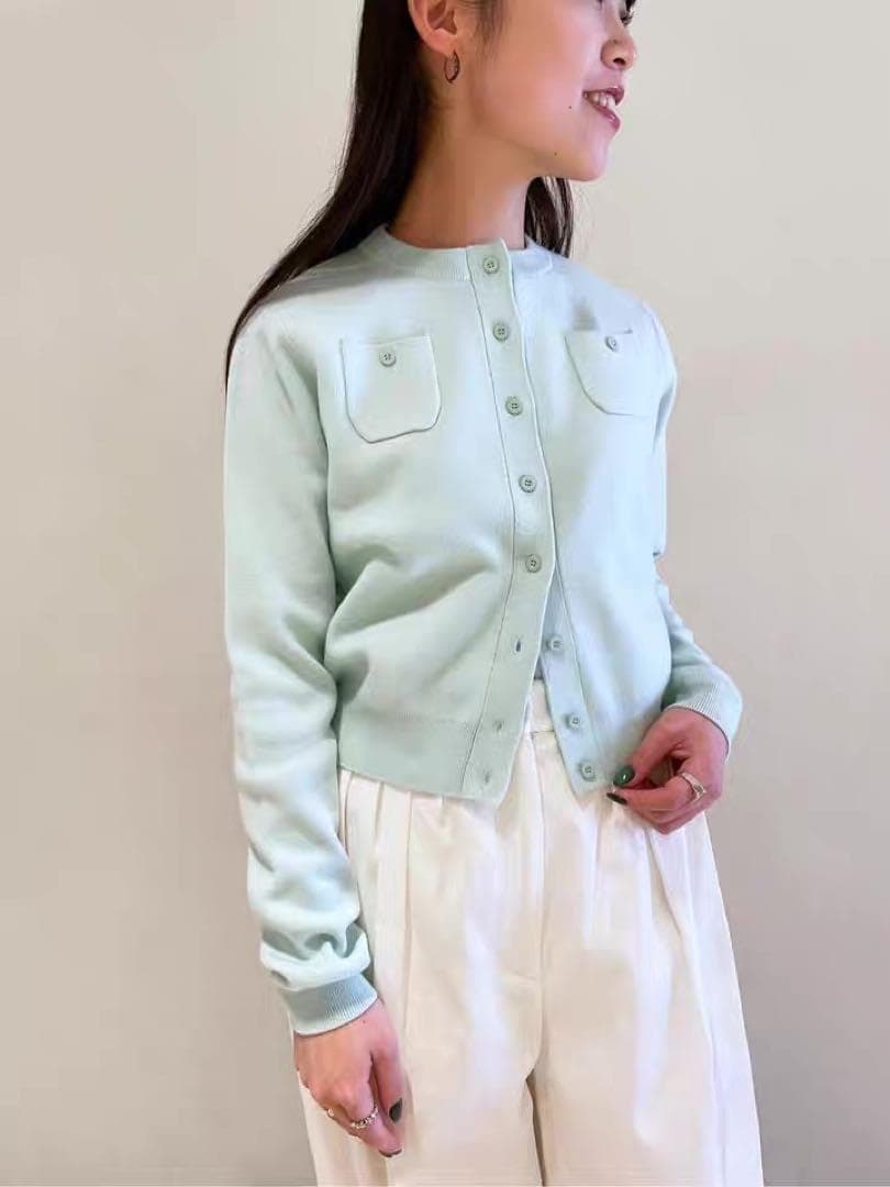 タグ付き 新品未使用品 CABaN コットンカシミヤ クルーネックカーディガン