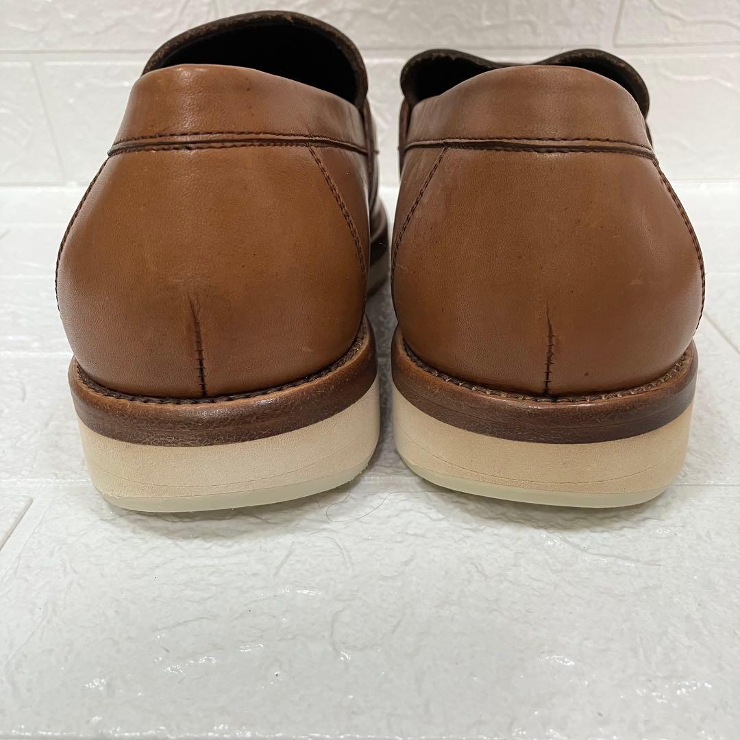 FERRAGAMO フェラガモ ブラウンレザー フリンジローファー 7 2E