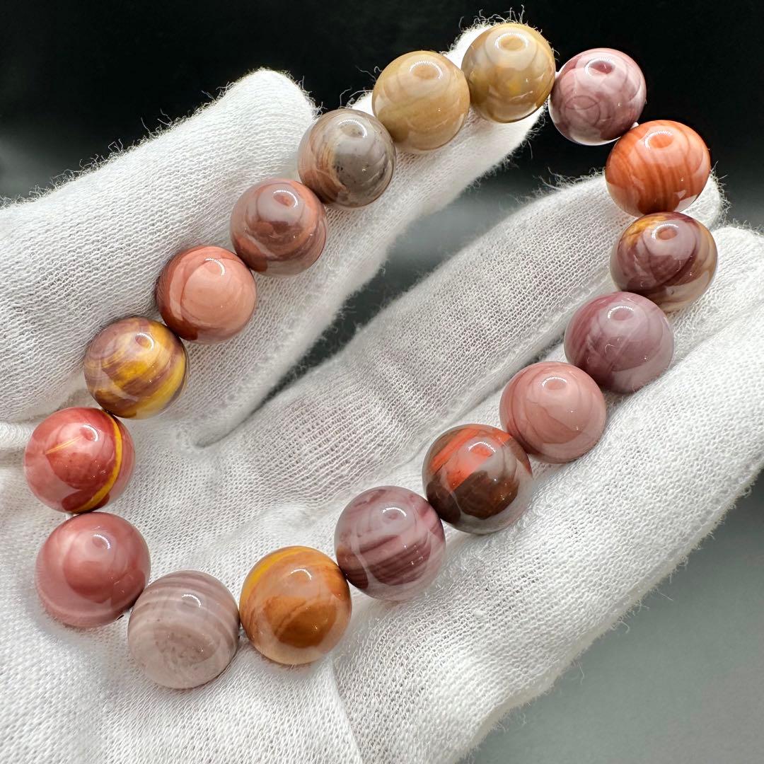 珍しい色味！！　トロピカルカラー　天眼アラシャンメノウ　ブレスレット