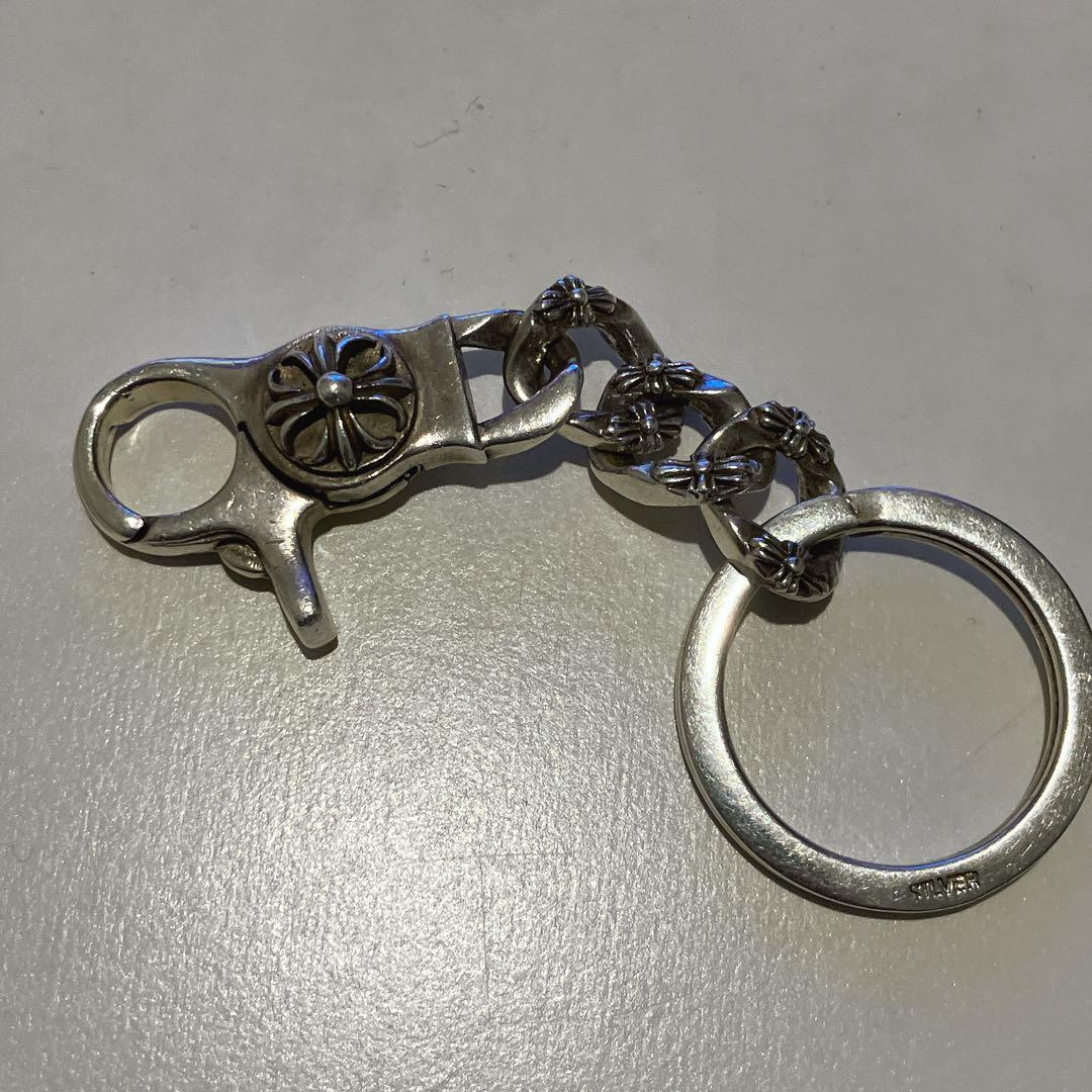 クロスリンク キーチェーン シルバー925 フローラル フレア キーホルダー
