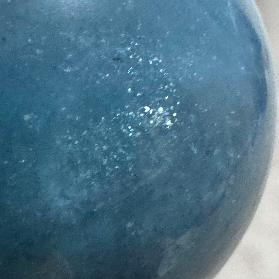 M-20ディープブルーアクアマリン丸玉　ダークブルースフィア　天然石　濃青色