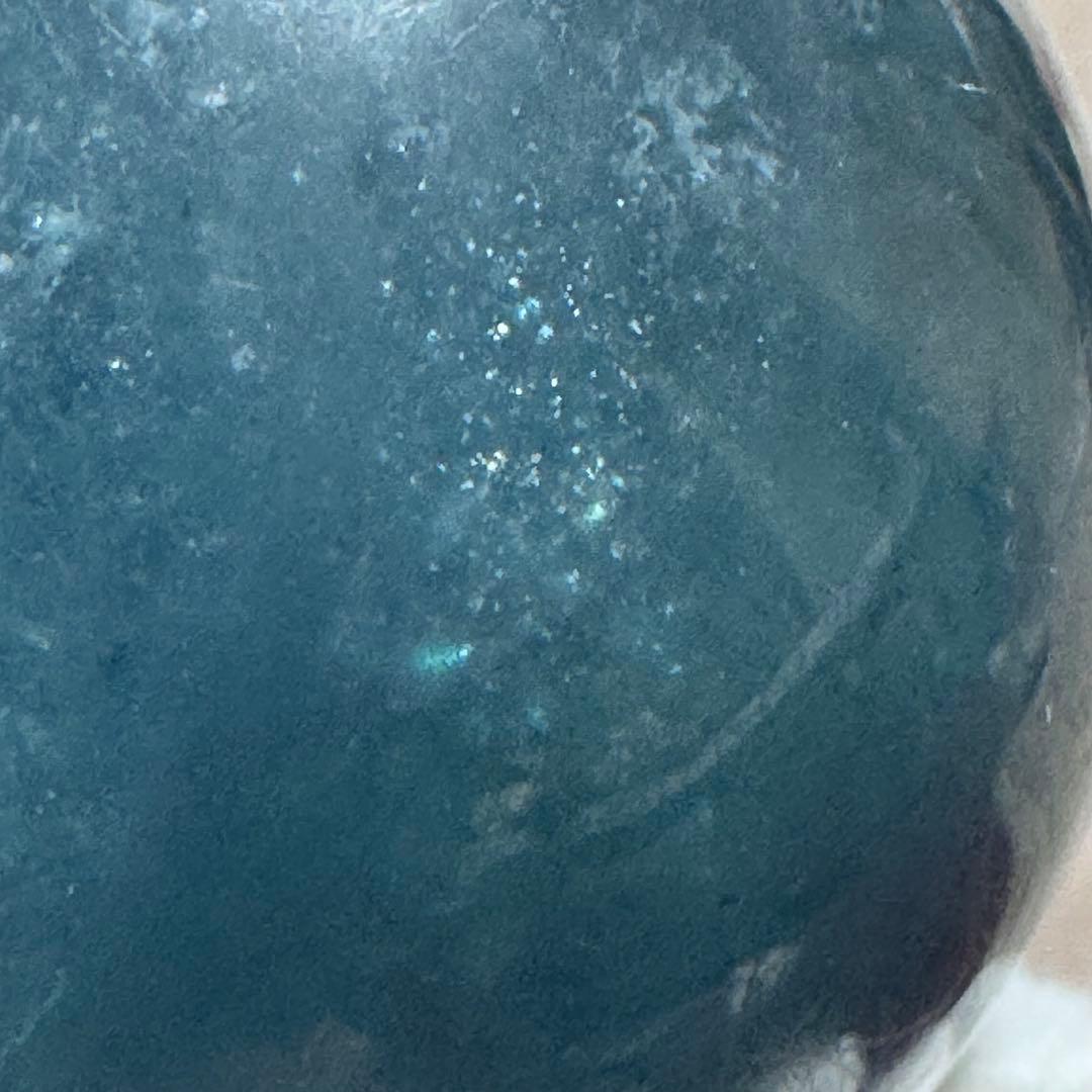 M-20ディープブルーアクアマリン丸玉　ダークブルースフィア　天然石　濃青色