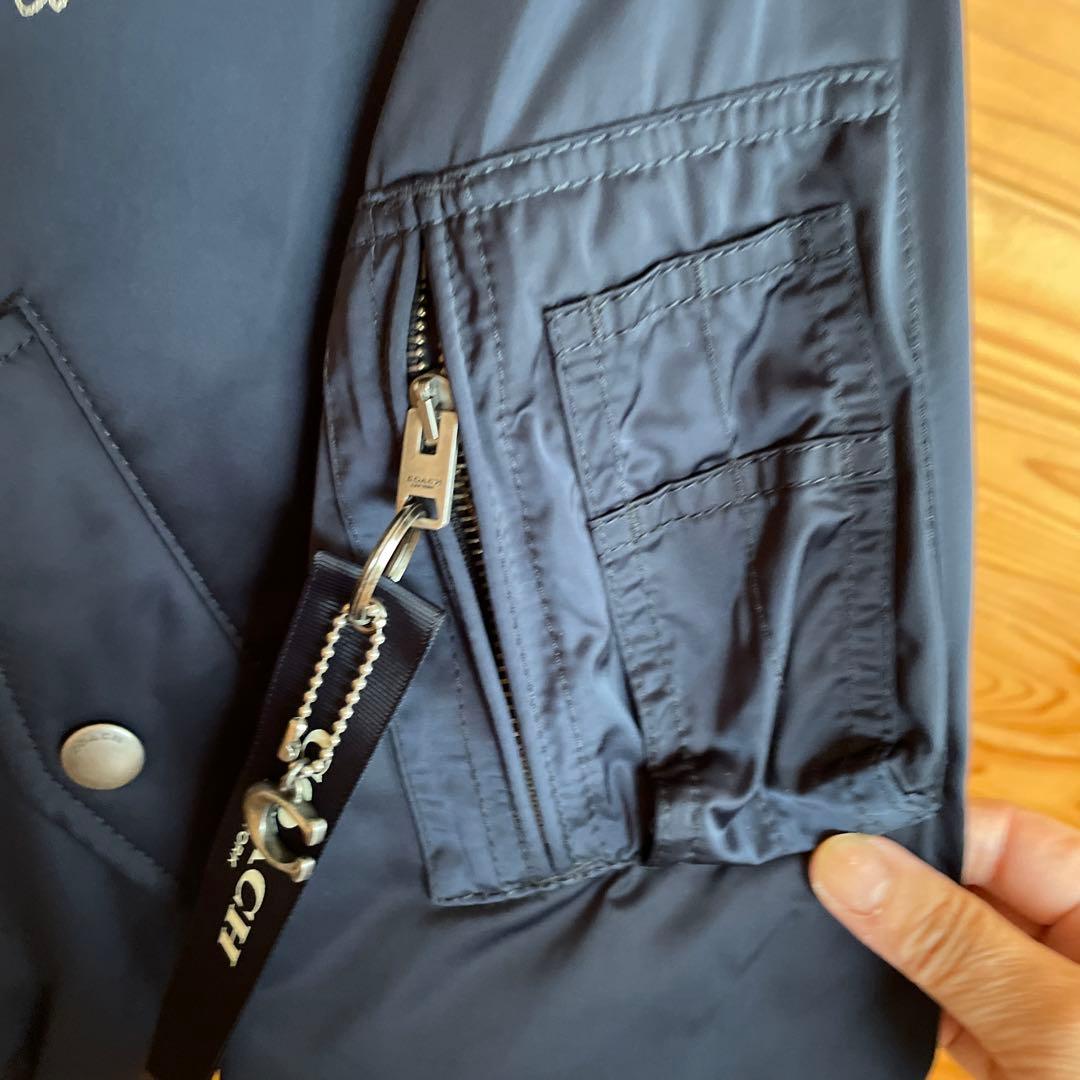 Coach 花柄刺繍 ネイビー ジャケットひむもん