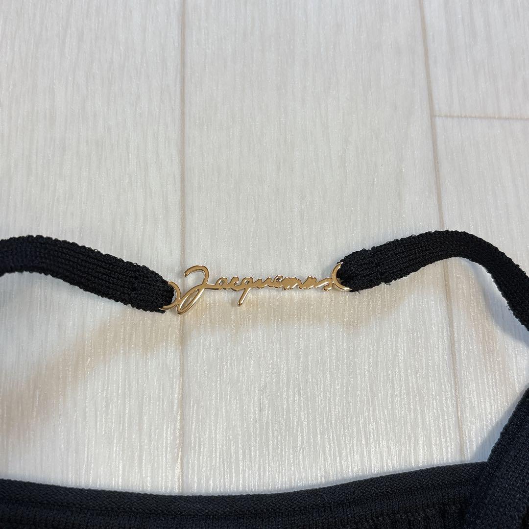 新品 JACQUEMUS ジャックムス リブ編み キャミソール ブラック 34