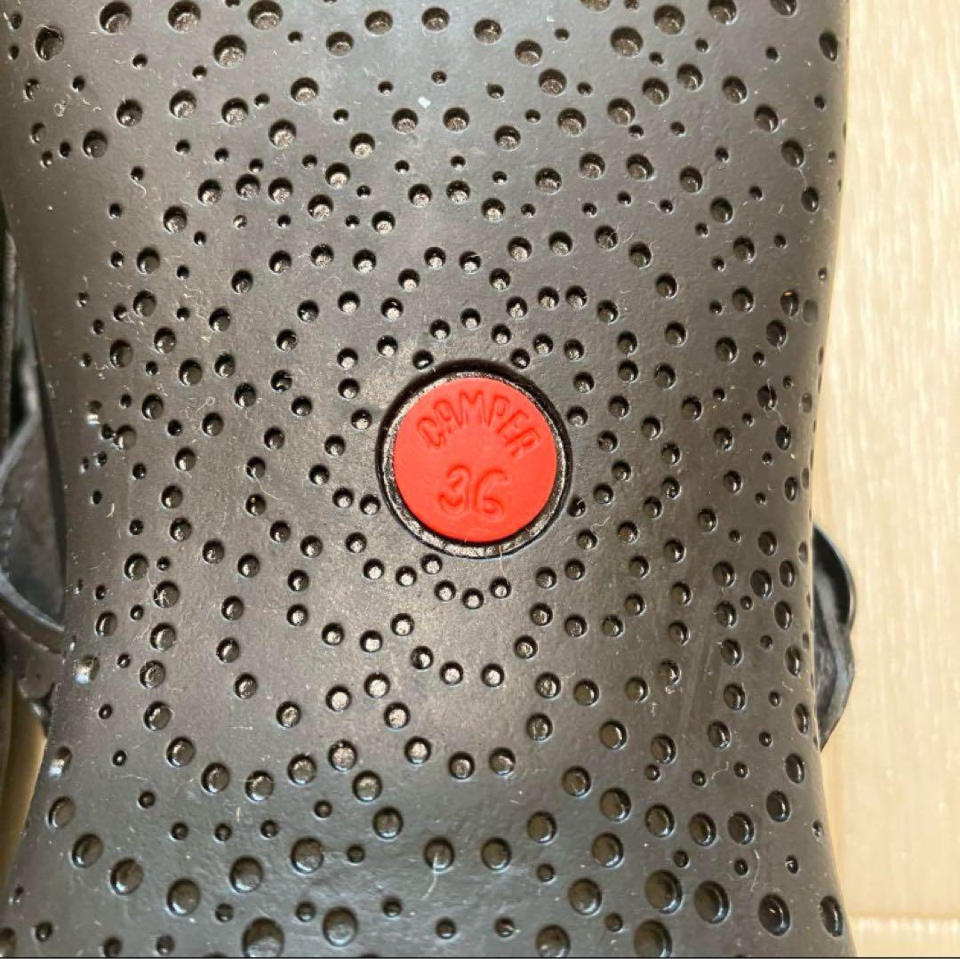 【美品】カンペール CAMPER スパイラルコメット フラットシューズ36黒