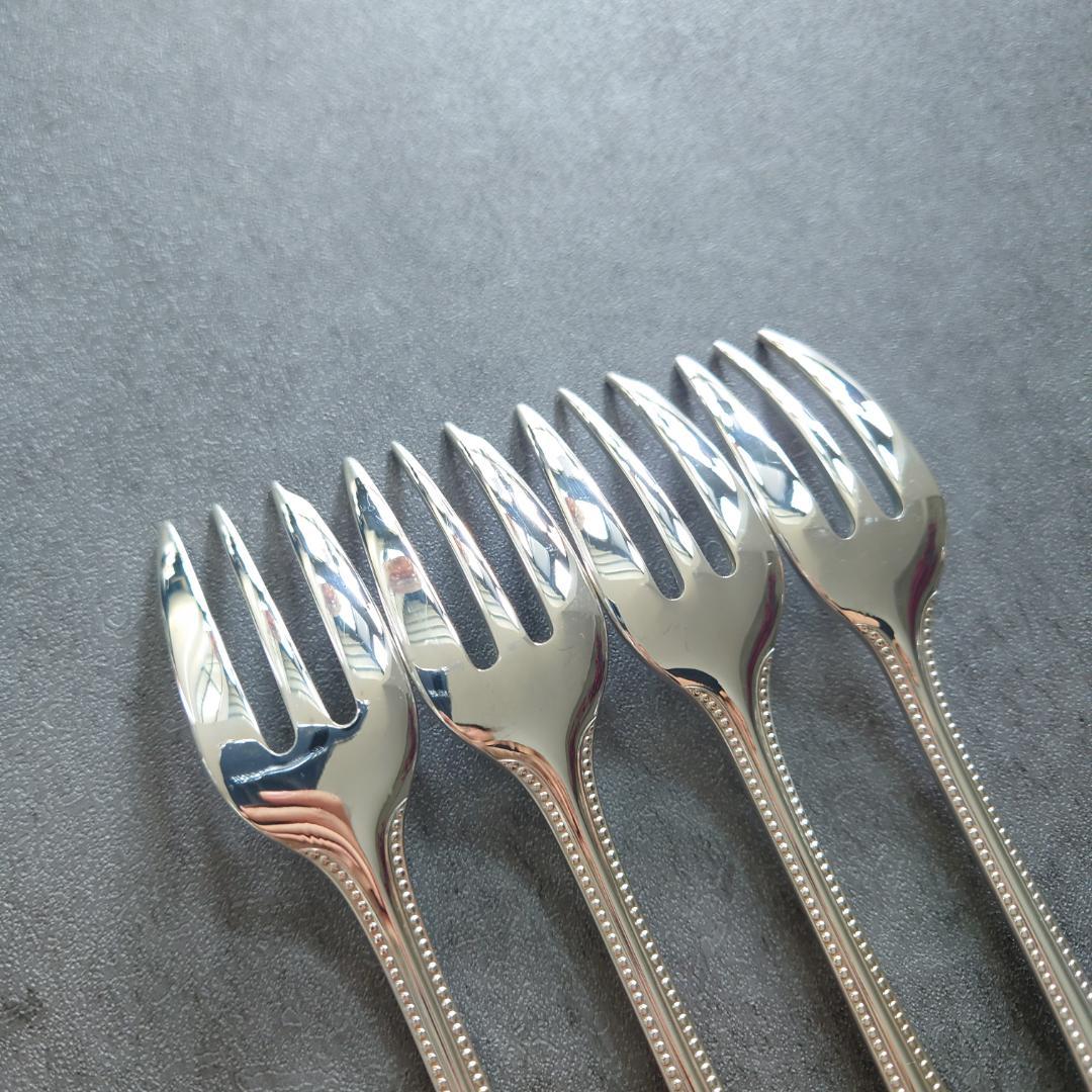 美品 クリストフル パール ケーキフォーク 4点
