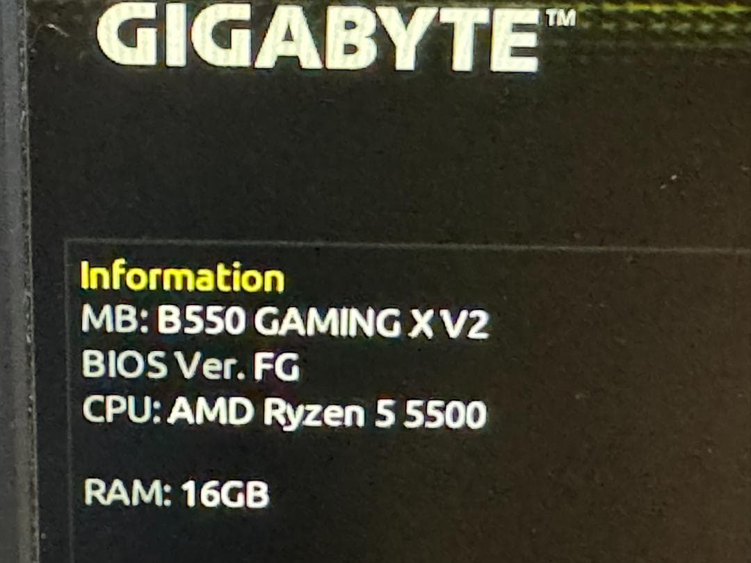 【ほぼ未使用】GIGABYTE B550 GAMING X V2 マザーボード