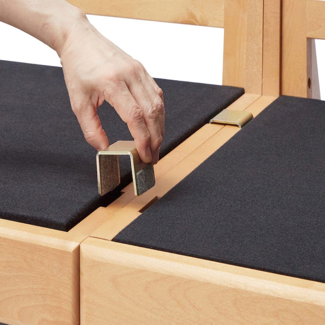 ベルメゾン 連結できる天然木フレームのカバーリングコンパクトソファー ２人掛け