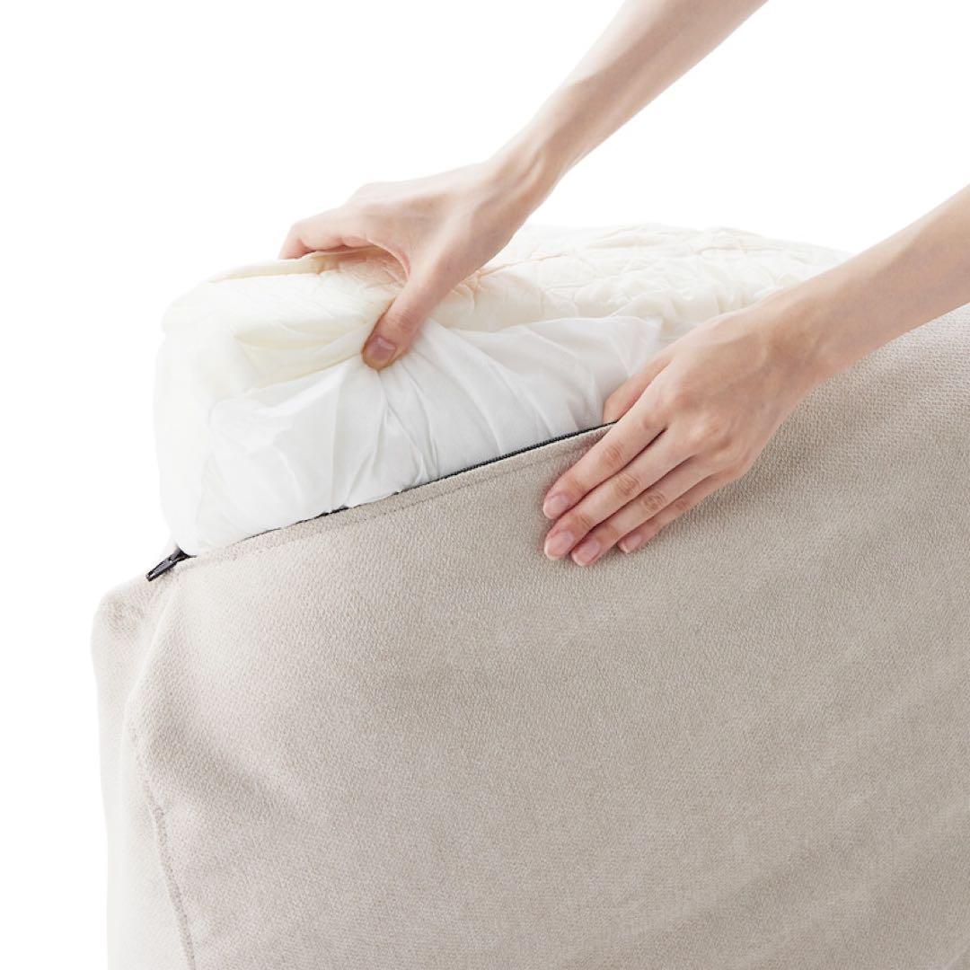 ベルメゾン 連結できる天然木フレームのカバーリングコンパクトソファー ２人掛け