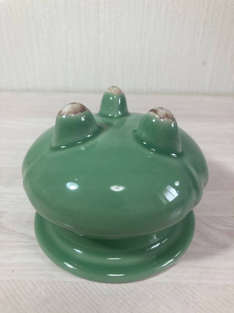 諏訪蘇山 青瓷 袴腰 香炉 純銀蓋透彫 三足 香爐 箱なし　青磁